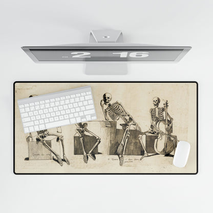 Skeleton Musicians Desk Mat