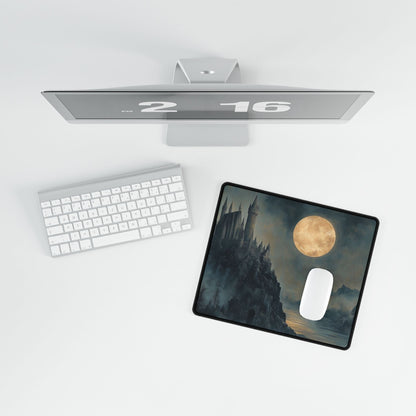 Castle Full Moon Desk Mat | Alternative Office Decor | Multiple Size Options