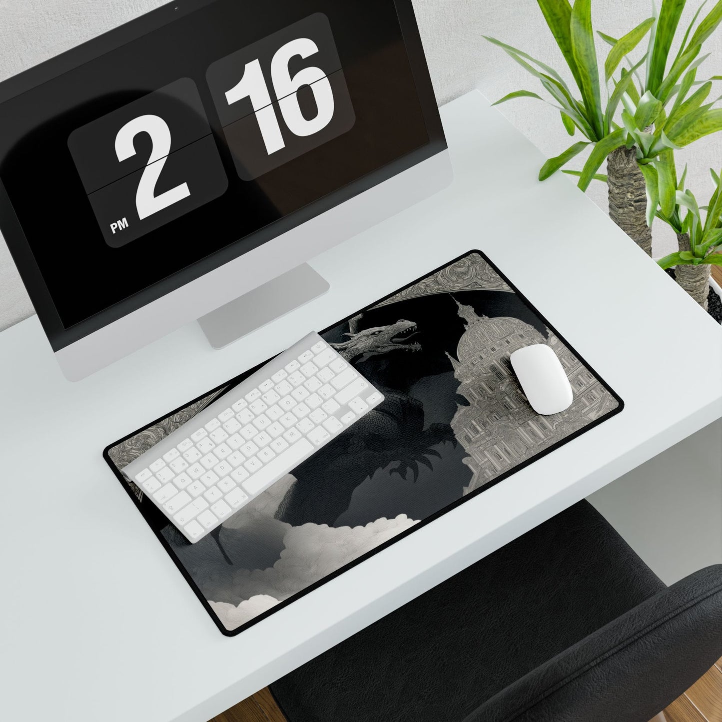 Majestic Dragon Art Desk Mat | Intricate Design | XL Mouse Matt | Accessories For Home & Office