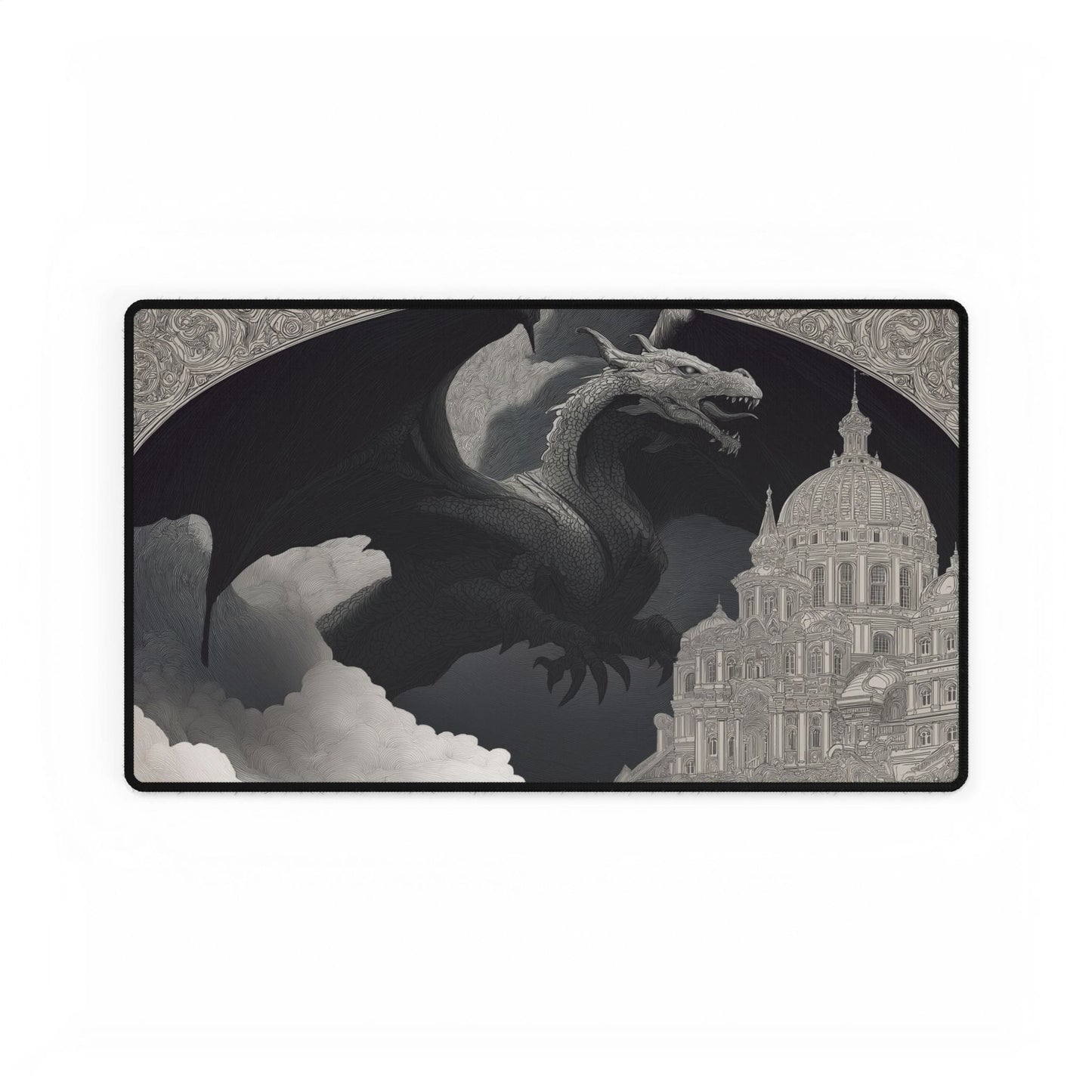 Majestic Dragon Art Desk Mat | Intricate Design | XL Mouse Matt | Accessories For Home & Office