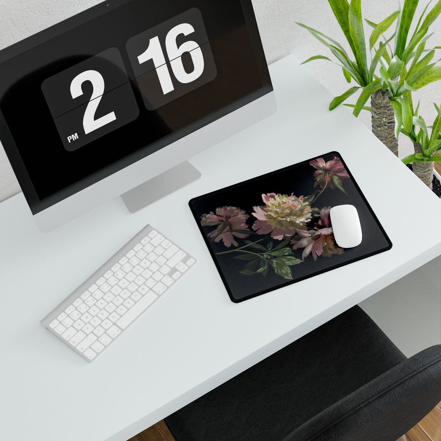 Elegant Floral Design Desk Mat | Perfect for Home Office Decor | XL Mouse Matt | Accessories For Home & Office