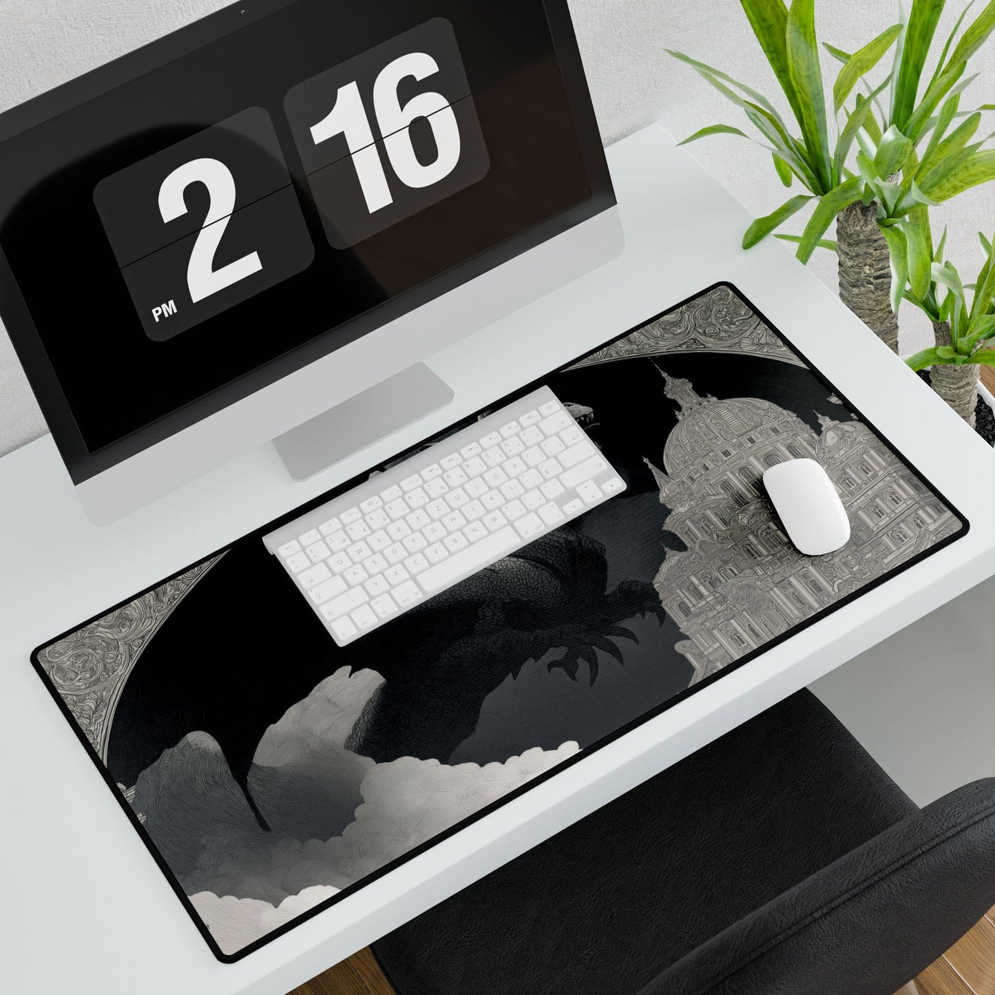 Majestic Dragon Art Desk Mat | Intricate Design | XL Mouse Matt | Accessories For Home & Office