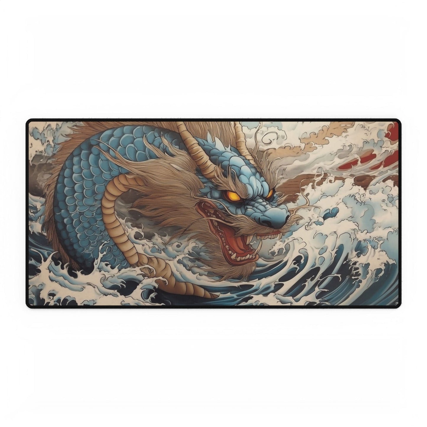 Ukiyo-e Inspired Dragon Desk Mat