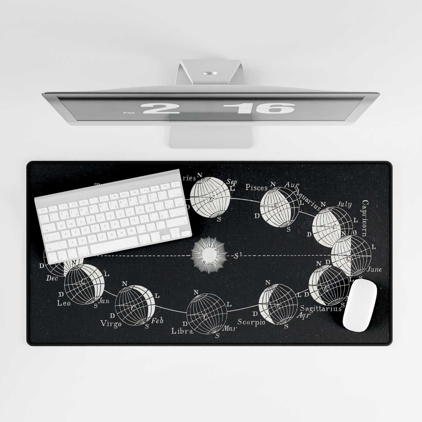 Astrological Zodiac Sign Desk Mat | Celestial Design for Astrology Lovers | XL Mouse Matt | Accessories For Home & Office