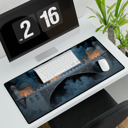 Fantasy Castle Bridge Desk Mat | Stunning Art for Home | XL Mouse Matt | Accessories For Home & Office