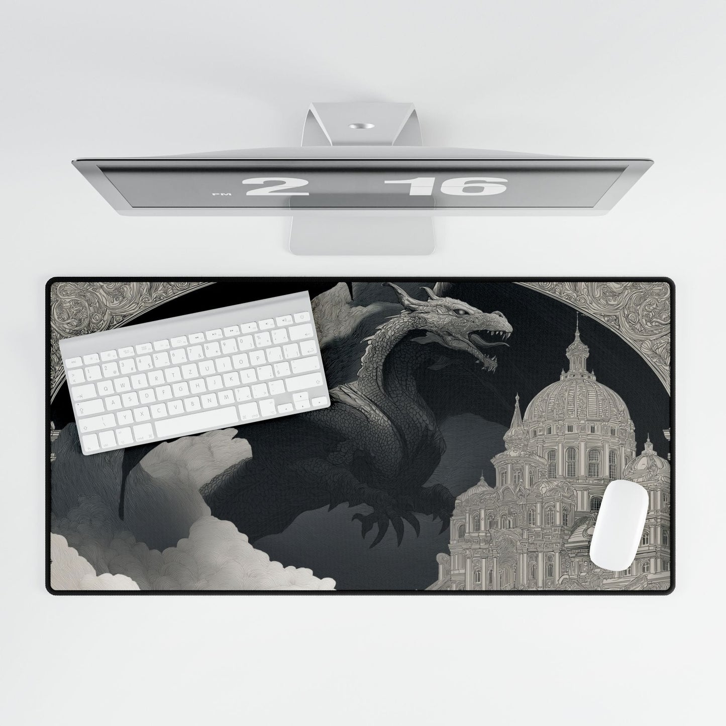 Majestic Dragon Art Desk Mat | Intricate Design | XL Mouse Matt | Accessories For Home & Office
