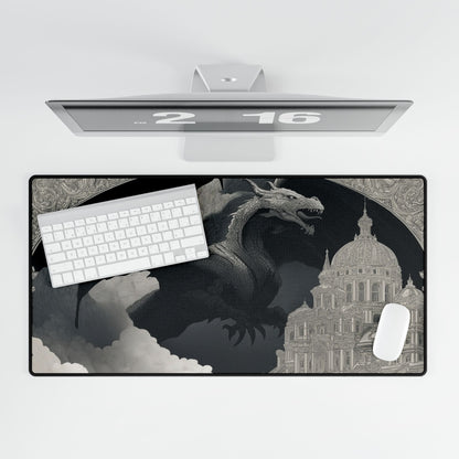 Majestic Dragon Art Desk Mat | Intricate Design | XL Mouse Matt | Accessories For Home & Office