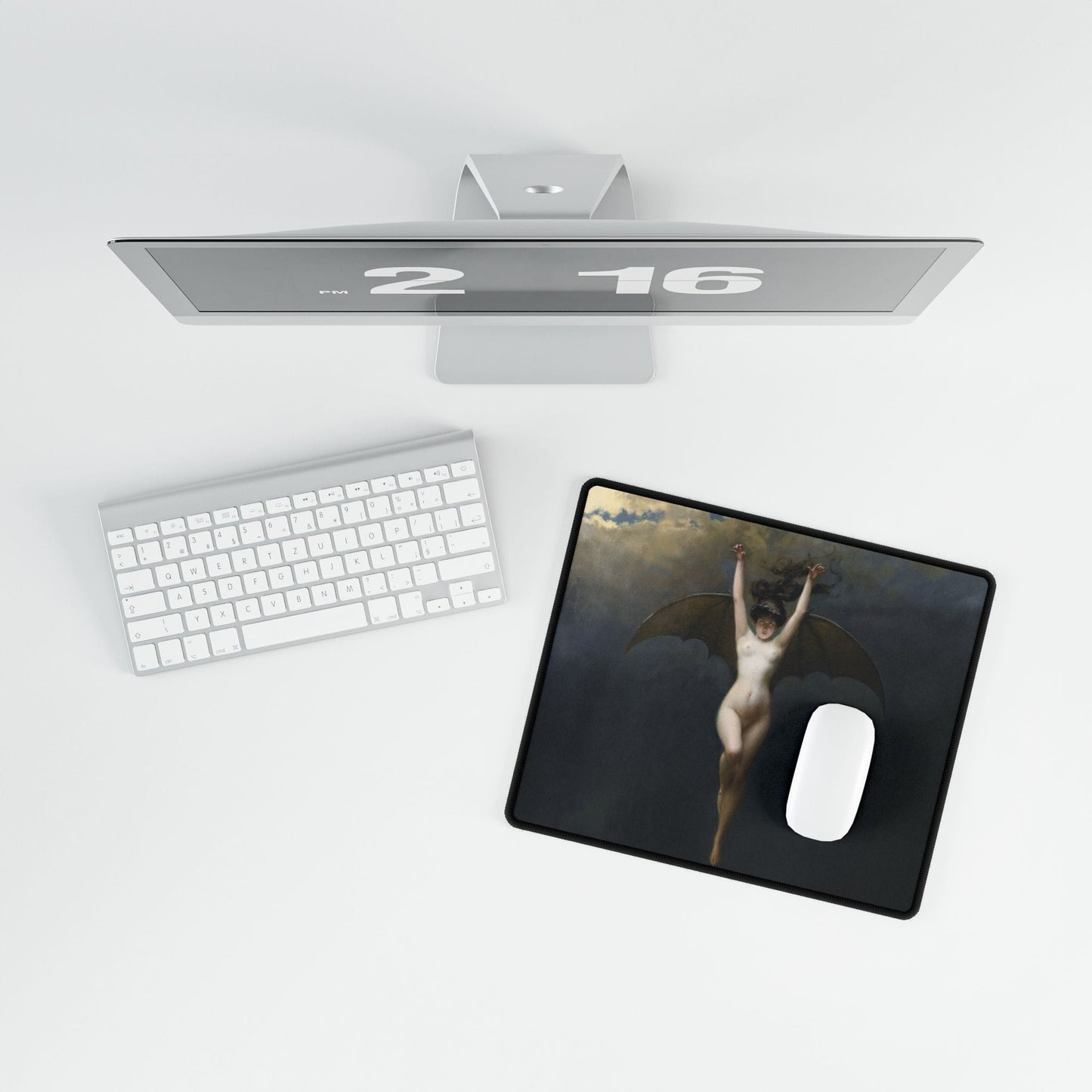 Dark Fantasy Winged Woman Desk Mat | XL Mouse Matt | Accessories For Home & Office