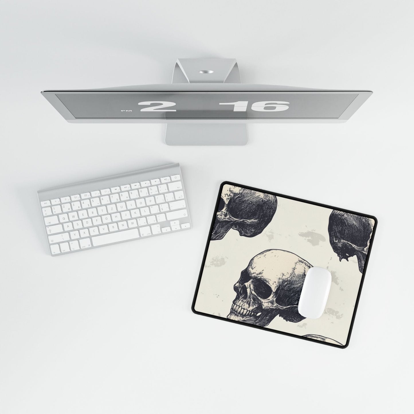 Skull Art Desk Mat | Alternative Office Decor | Multiple Size Options