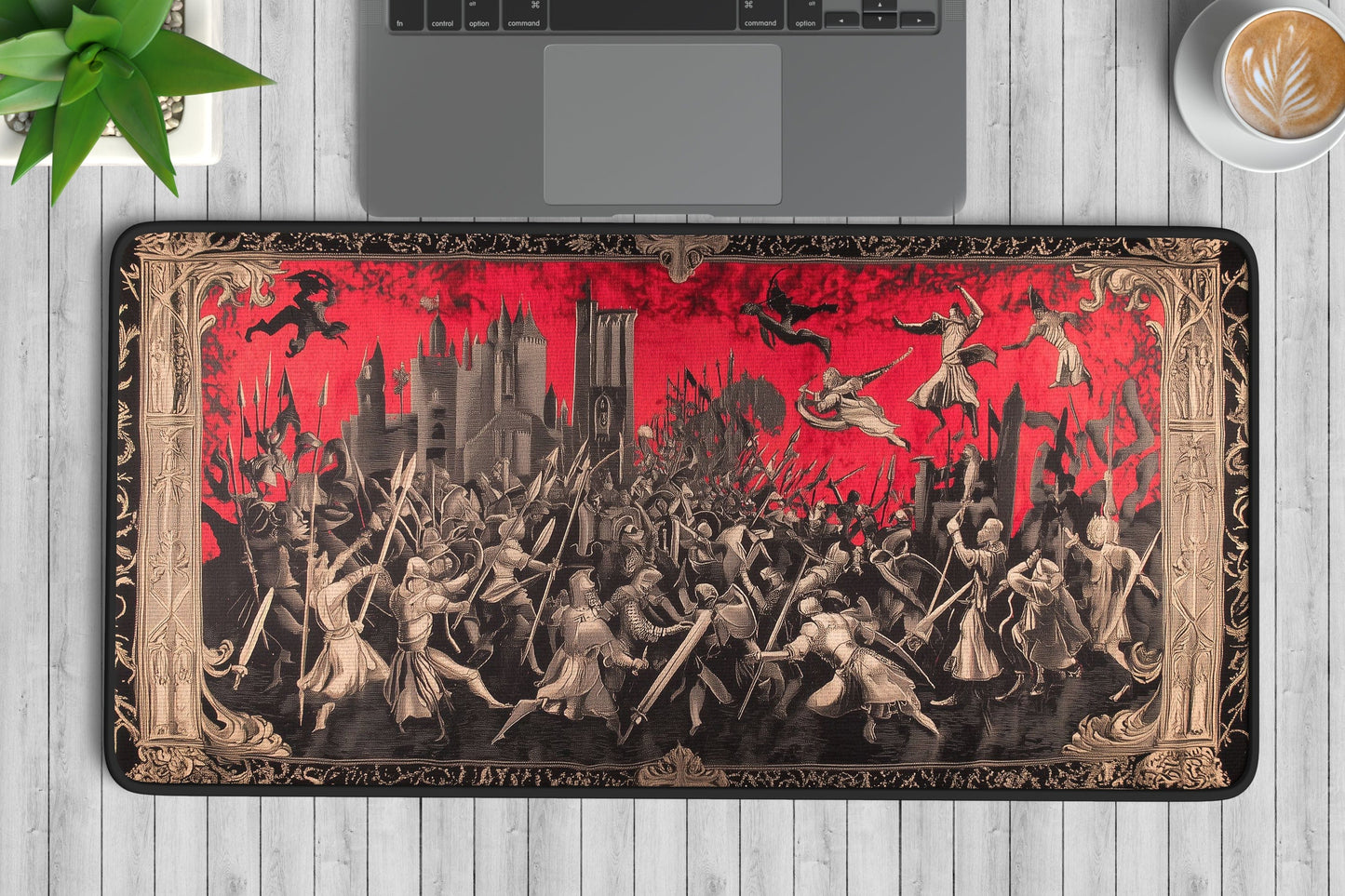 Battlefield Tapestry Desk Mat | Alternative Office Decor | Multiple Size Options