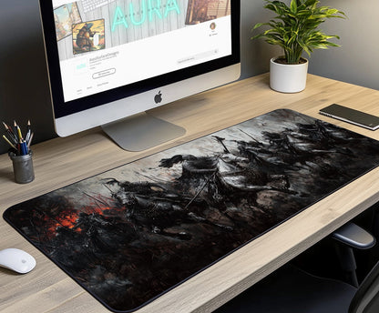 Medieval Cavalry Desk Mat | Alternative Office Decor | Multiple Size Options