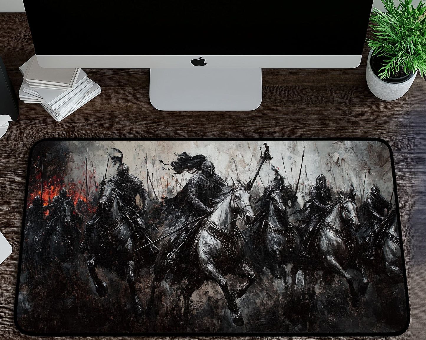 Medieval Cavalry Desk Mat | Alternative Office Decor | Multiple Size Options