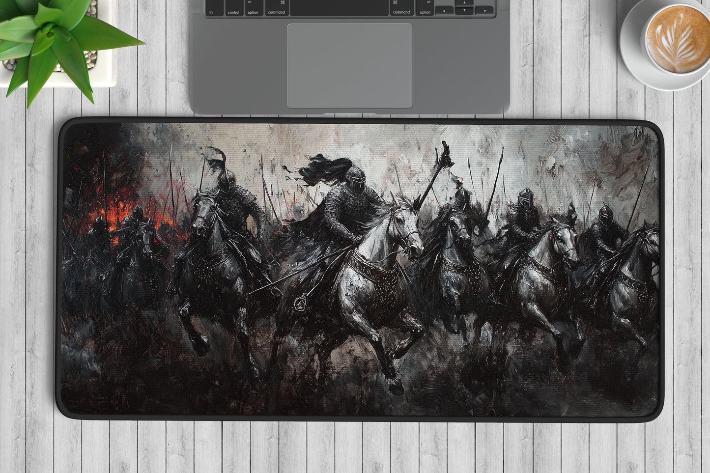 Medieval Cavalry Desk Mat | Alternative Office Decor | Multiple Size Options