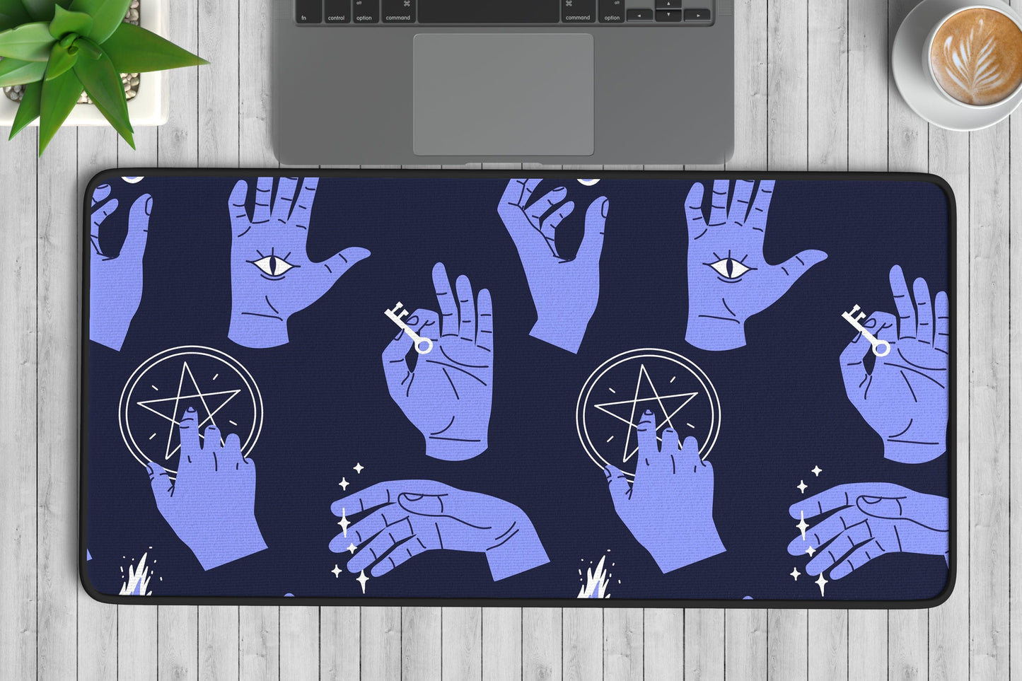 Hands & Symbols Desk Mat | Alternative Office Decor | Multiple Size Options