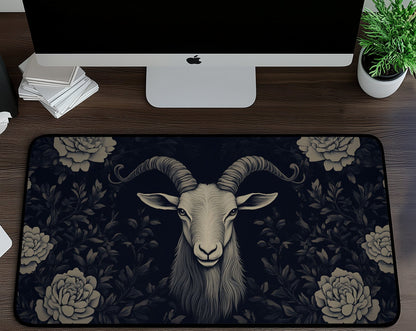 Gothic Goat Desk Mat | Alternative Office Decor | Multiple Size Options