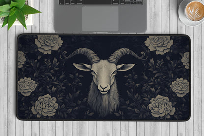 Gothic Goat Desk Mat | Alternative Office Decor | Multiple Size Options