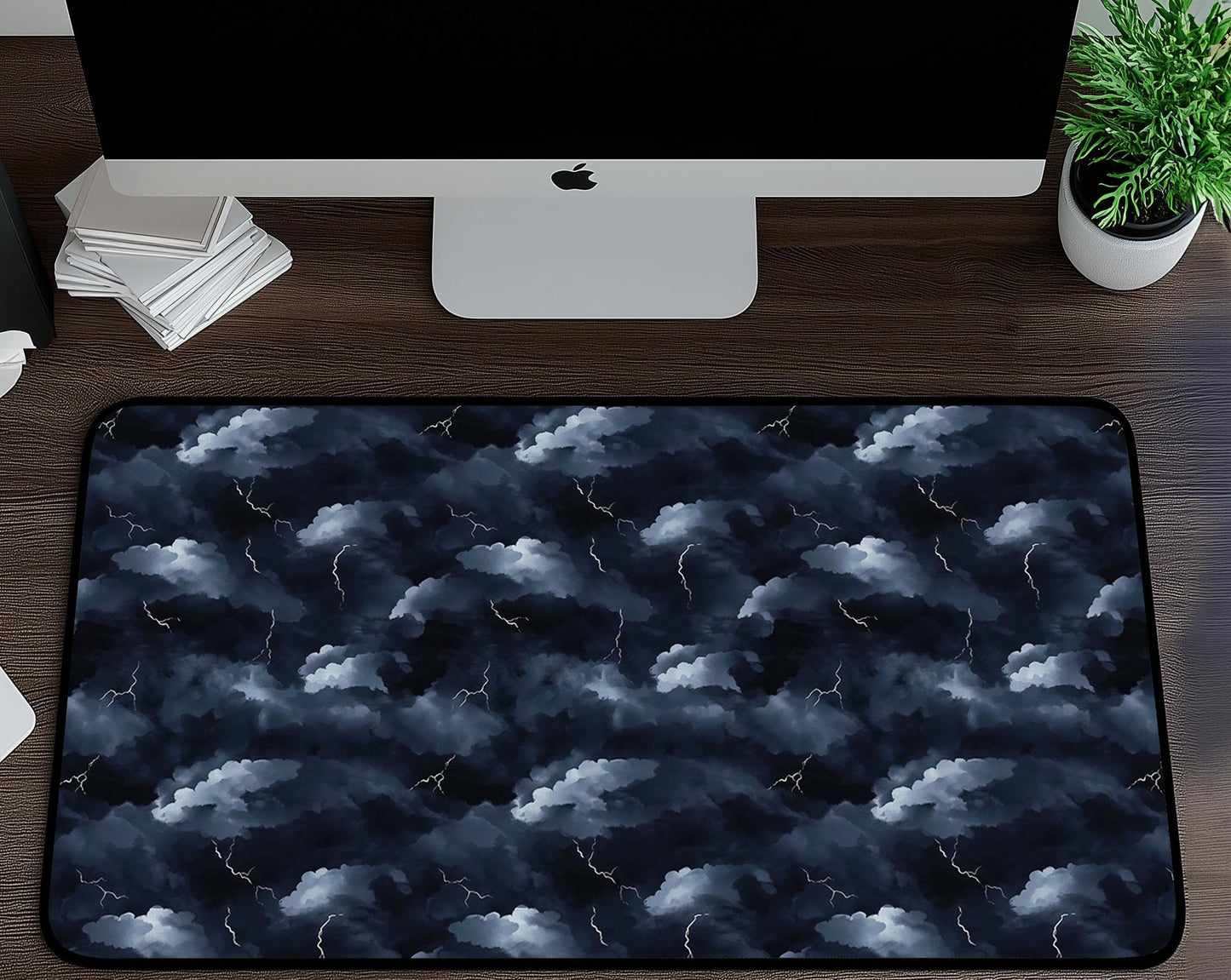 Stormy Clouds Desk Mat | Alternative Office Decor | Multiple Size Options