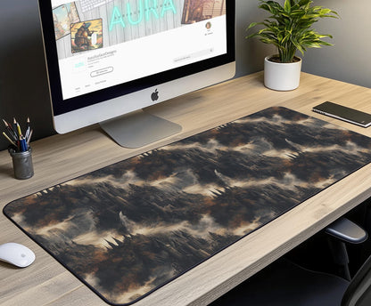 Castle Waterfall Pattern Desk Mat | Alternative Office Decor | Multiple Size Options