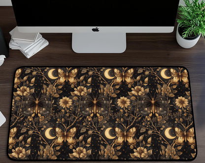 Floral Butterfly Desk Mat | Alternative Office Decor | Multiple Size Options