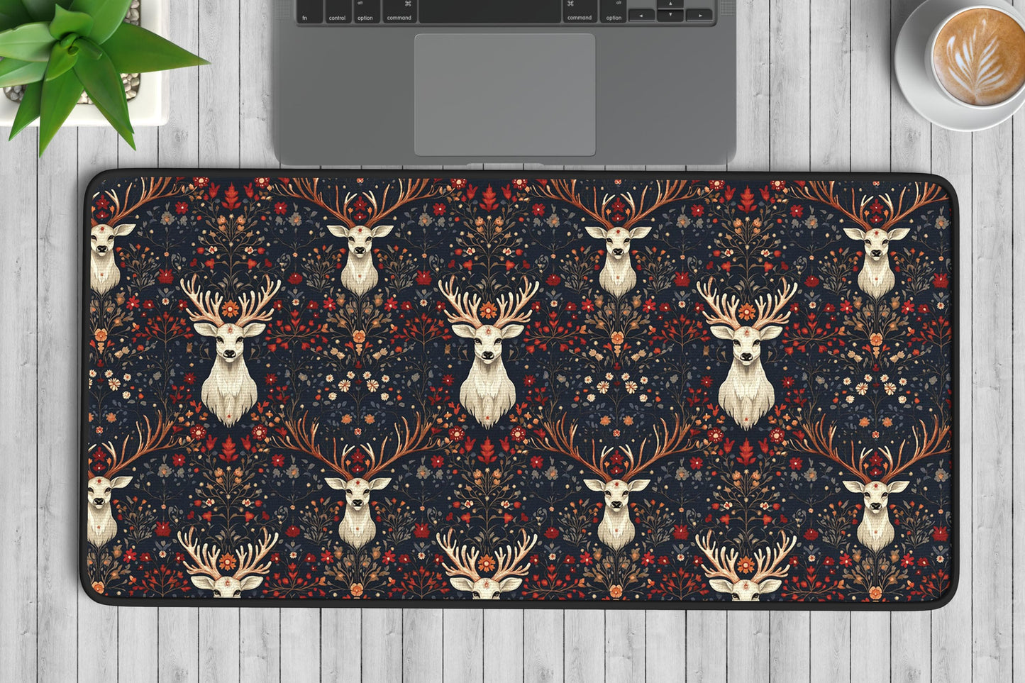 Deer Pattern Desk Mat | Alternative Office Decor | Multiple Size Options