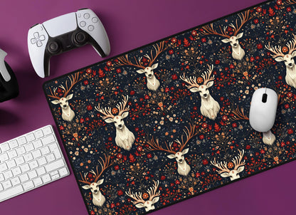 Deer Pattern Desk Mat | Alternative Office Decor | Multiple Size Options