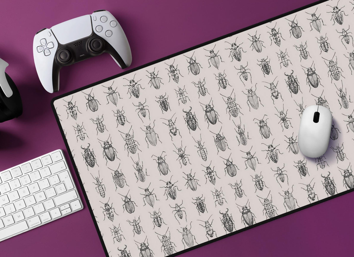 Insect Illustrations Desk Mat | Alternative Office Decor | Multiple Size Options