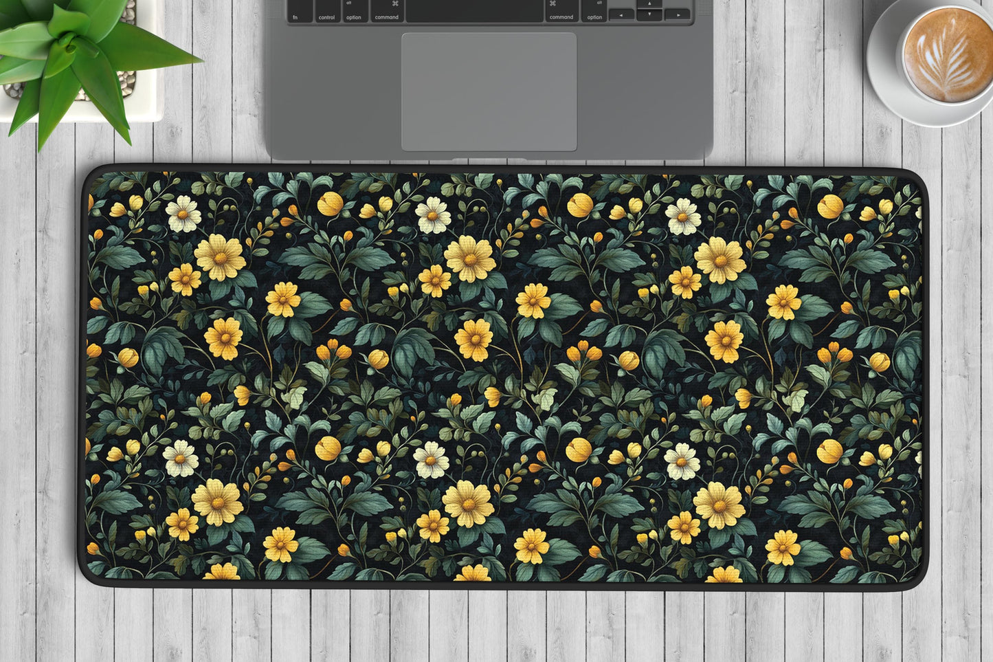 Vibrant Floral Desk Mat | Alternative Office Decor | Multiple Size Options