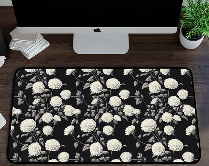 Floral Elegance Desk Mat | Alternative Office Decor | Multiple Size Options