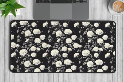 Floral Elegance Desk Mat | Alternative Office Decor | Multiple Size Options