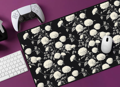 Floral Elegance Desk Mat | Alternative Office Decor | Multiple Size Options