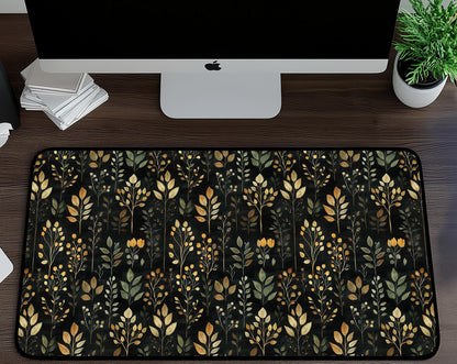 Botanical Pattern Desk Mat | Alternative Office Decor | Multiple Size Options