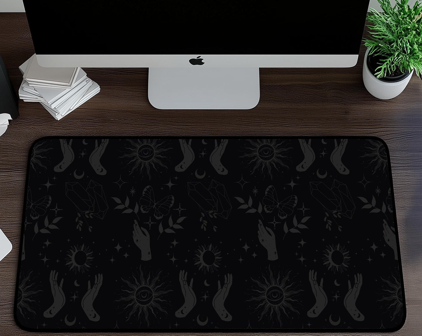 Hands & Butterfly Desk Mat | Alternative Office Decor | Multiple Size Options