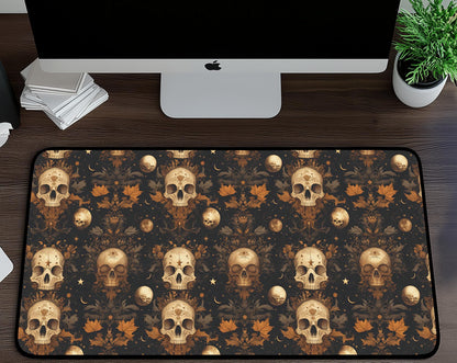 Skull Pattern Desk Mat | Alternative Office Decor | Multiple Size Options