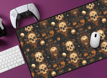 Skull Pattern Desk Mat | Alternative Office Decor | Multiple Size Options