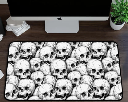 Skull Design Desk Mat | Alternative Office Decor | Multiple Size Options