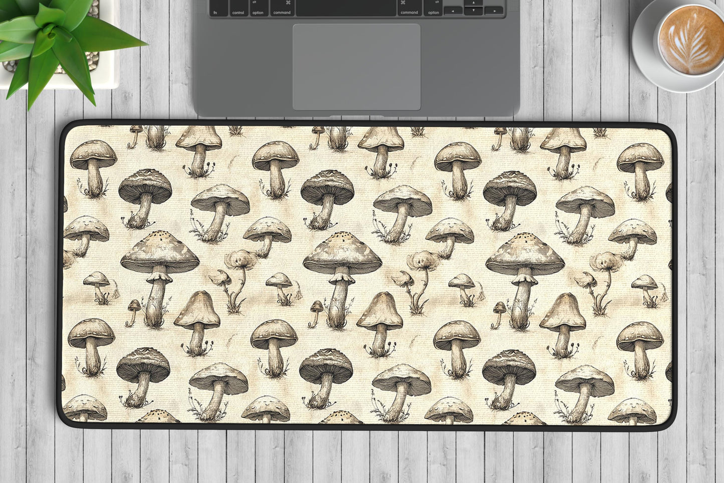 Mushroom Art Desk Mat | Alternative Office Decor | Multiple Size Options