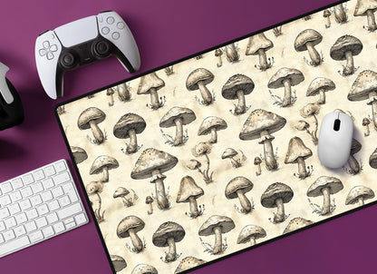 Mushroom Art Desk Mat | Alternative Office Decor | Multiple Size Options