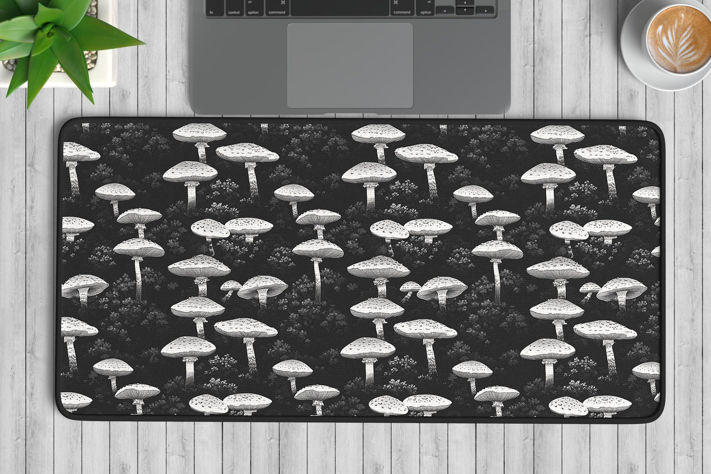 Mushroom Pattern Desk Mat | Alternative Office Decor | Multiple Size Options