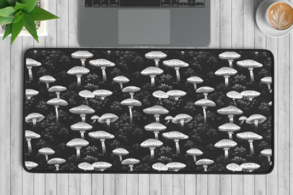 Mushroom Pattern Desk Mat | Alternative Office Decor | Multiple Size Options