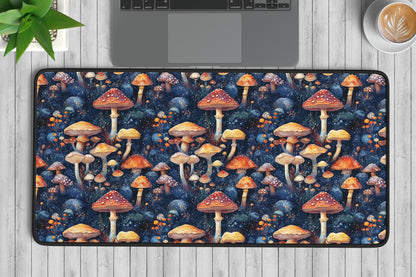 Whimsical Mushroom Forest Desk Mat | Alternative Office Decor | Multiple Size Options