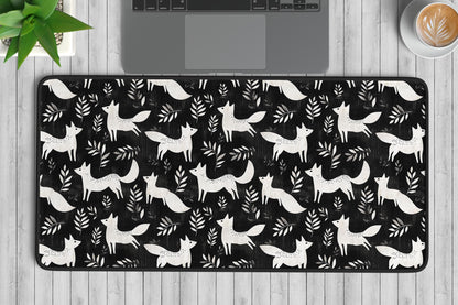 Whimsical Foxes Desk Mat | Alternative Office Decor | Multiple Size Options