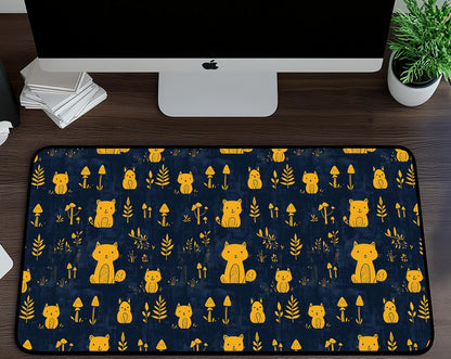 Whimsical Animal Pattern Desk Mat | Alternative Office Decor | Multiple Size Options