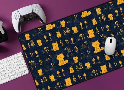 Whimsical Animal Pattern Desk Mat | Alternative Office Decor | Multiple Size Options