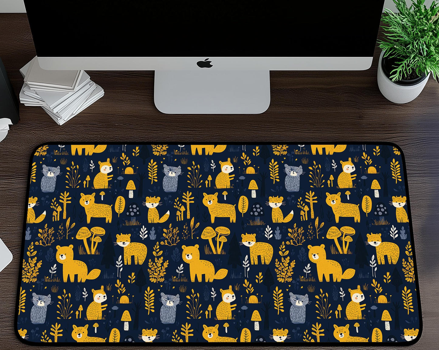 Whimsical Wildlife Desk Mat | Alternative Office Decor | Multiple Size Options