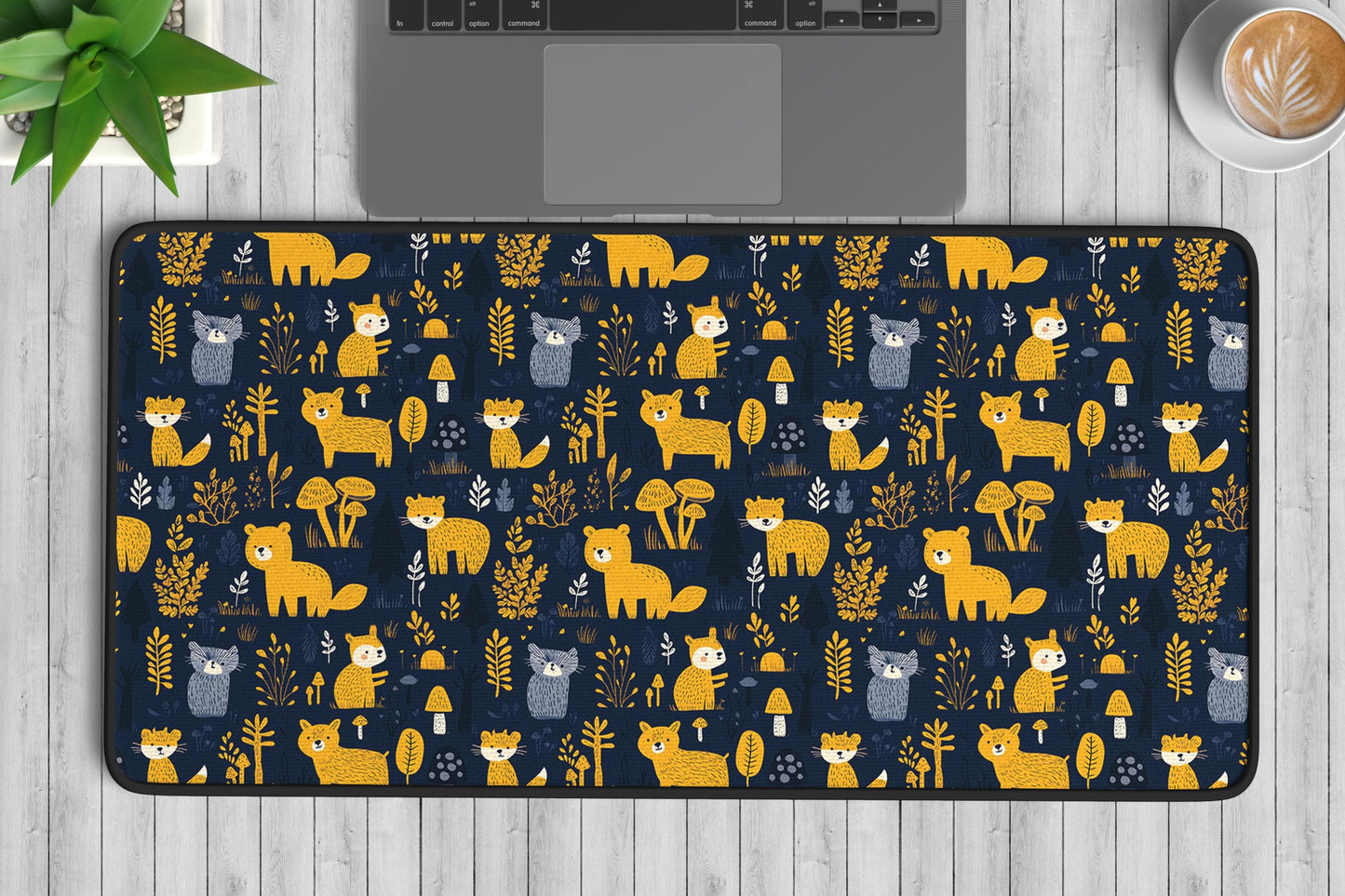 Whimsical Wildlife Desk Mat | Alternative Office Decor | Multiple Size Options