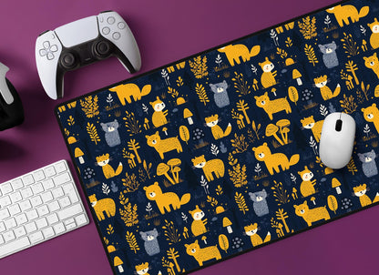 Whimsical Wildlife Desk Mat | Alternative Office Decor | Multiple Size Options