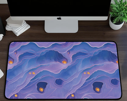 Abstract Waves Desk Mat | Alternative Office Decor | Multiple Size Options