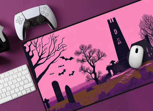 Haunting Landscape Desk Mat | Alternative Office Decor | Multiple Size Options