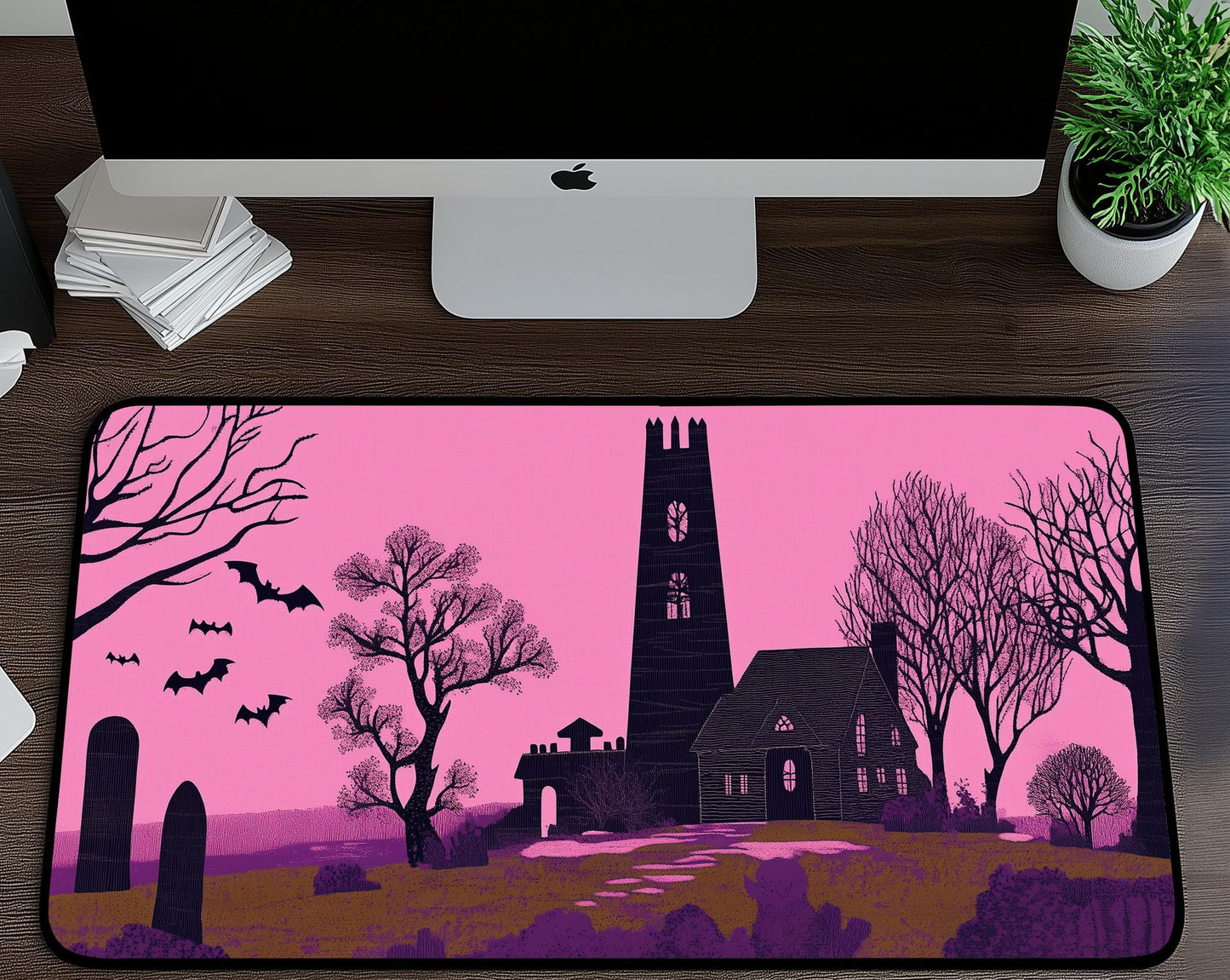 Haunting Landscape Desk Mat | Alternative Office Decor | Multiple Size Options