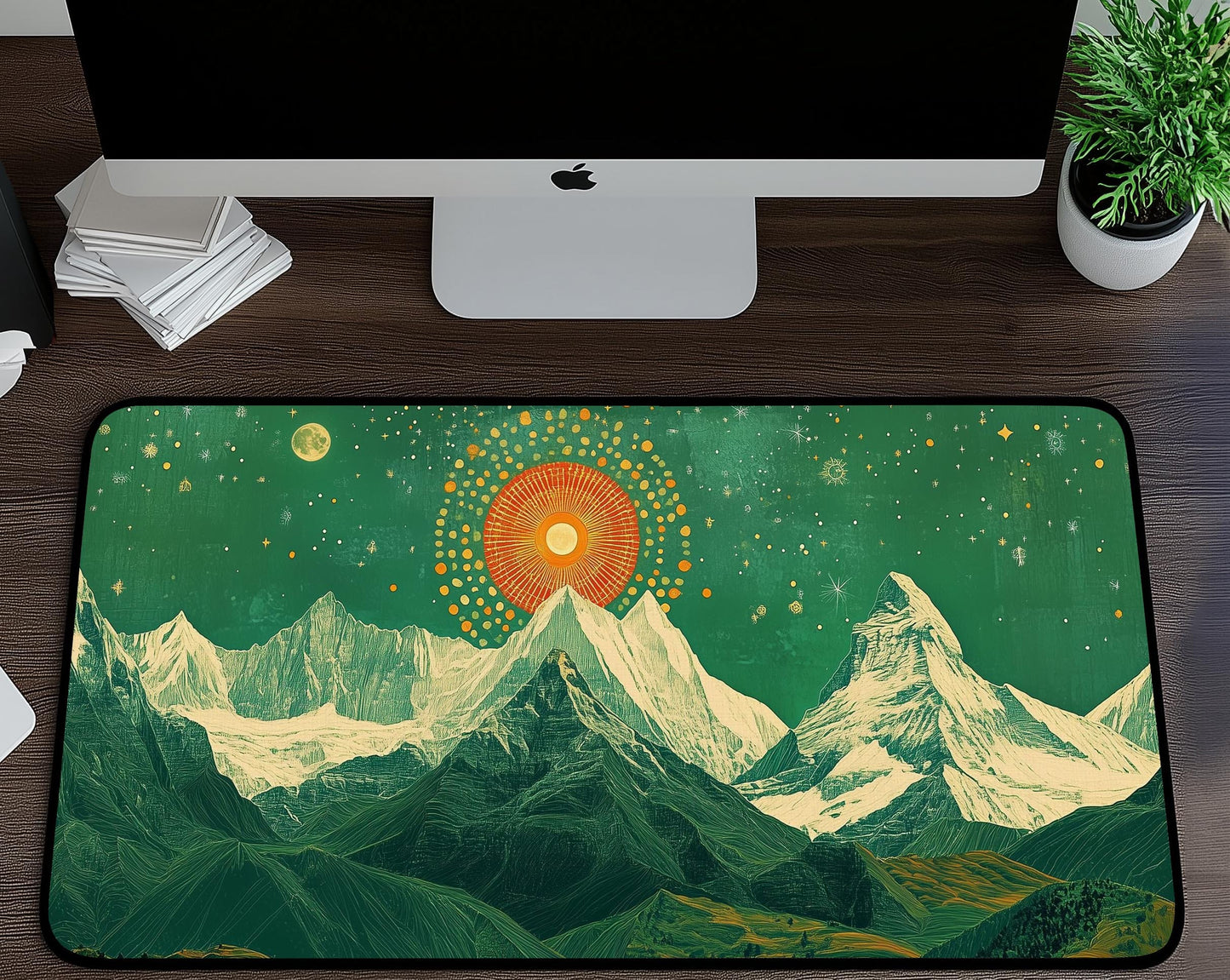 Mountain Landscape Desk Mat | Alternative Office Decor | Multiple Size Options